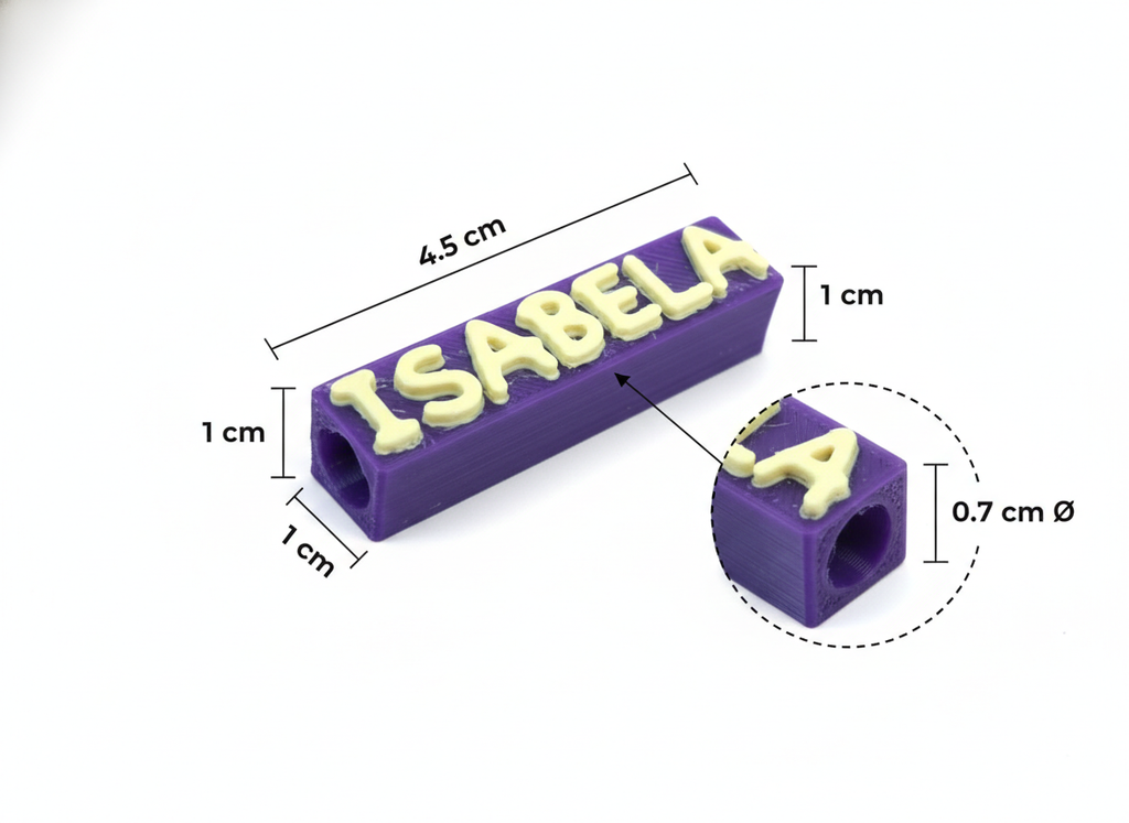 Identificador de Lápis Personalizado 3D - Tag Reutilizável para Lápis Redondo e Hexagonal - Volta às Aulas