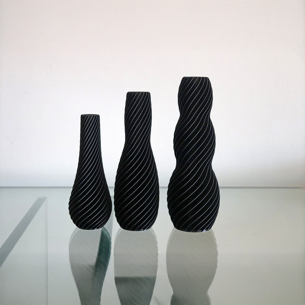 Conjunto de vasos espirais