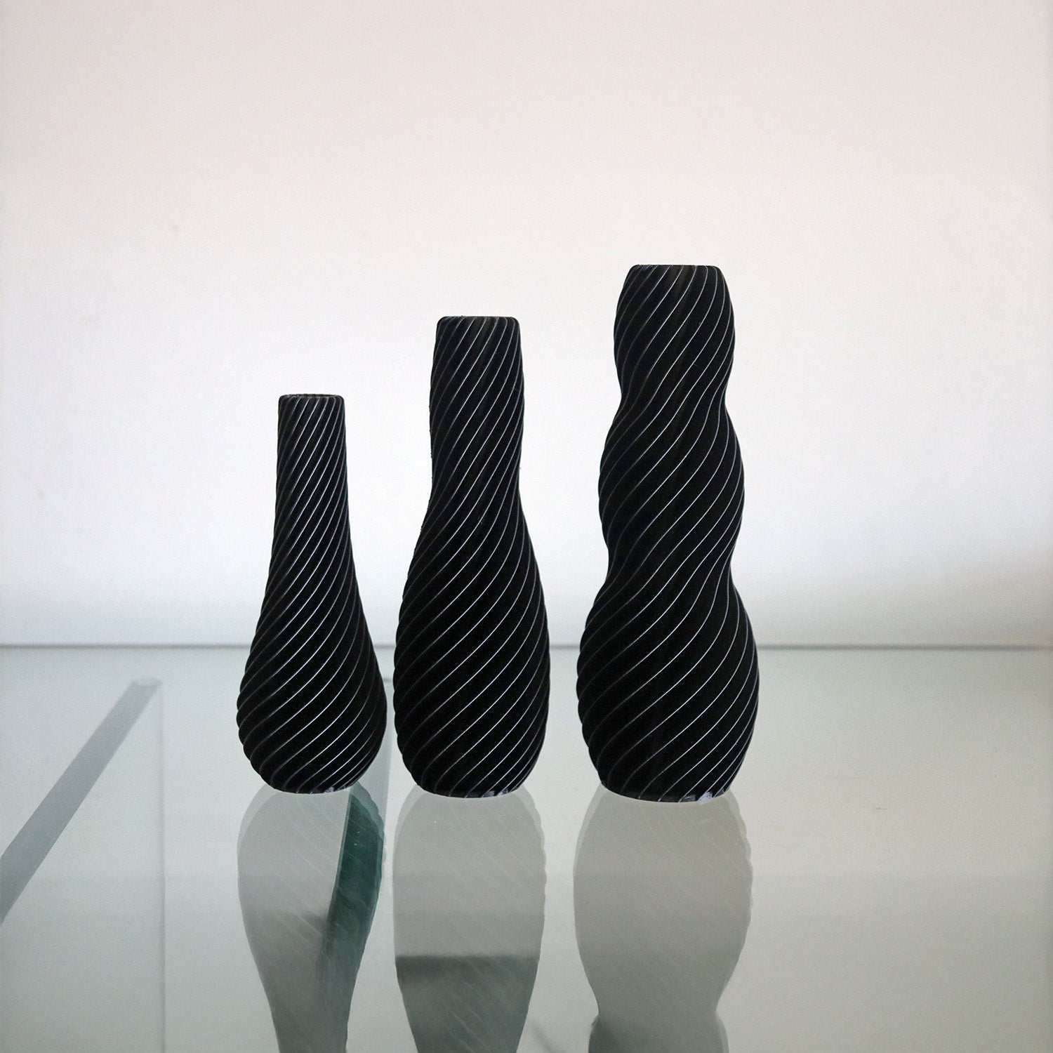 Conjunto de vasos espirais