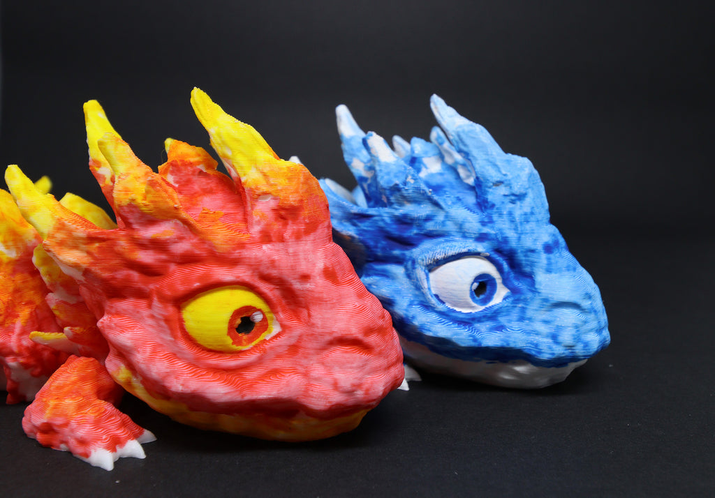 Dragão articulado com kit para pintura