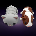 Bichinhos articulados sensoriais Fofitz 6cm - Kit duplo - hamster e gatinho