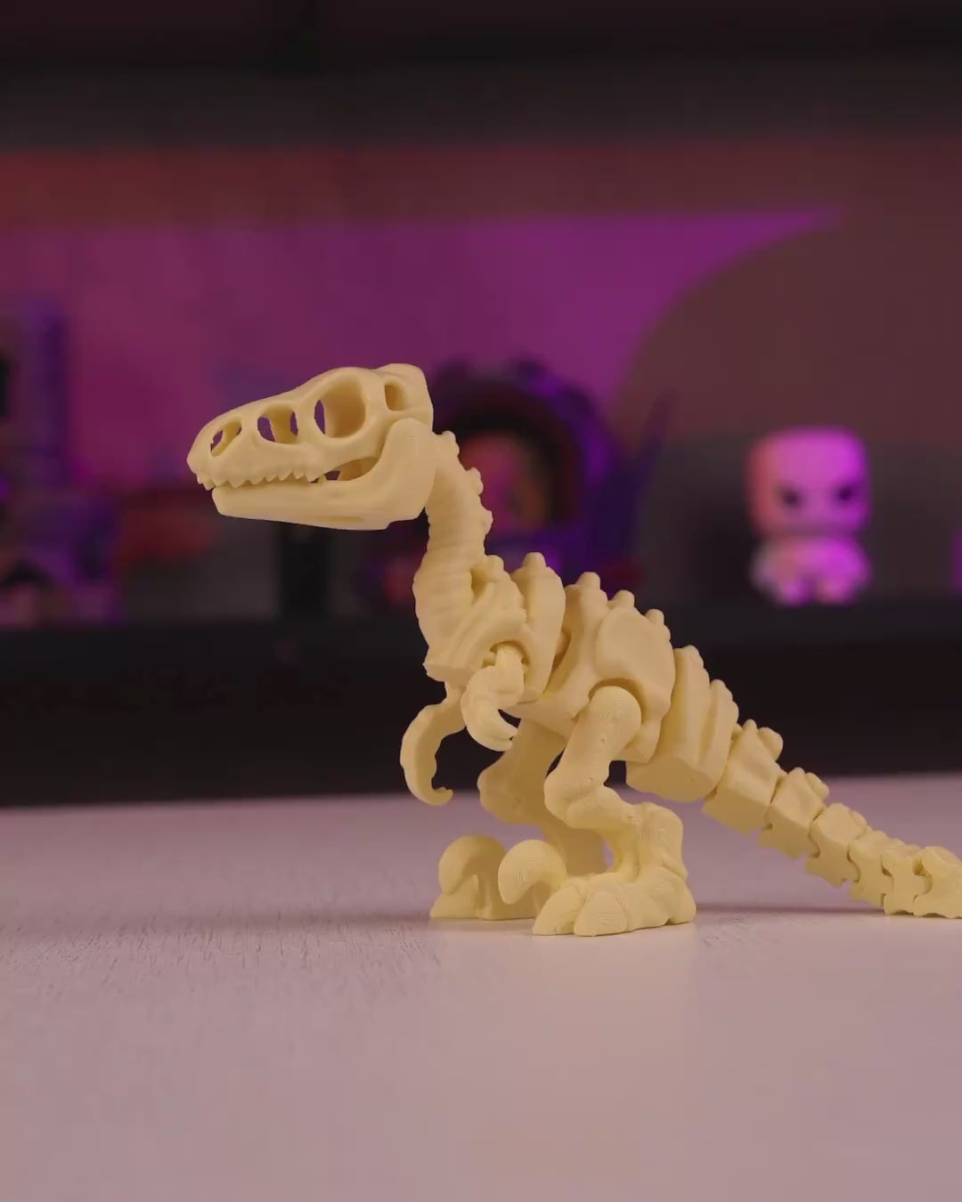 Esqueleto de dinossauro articulados sensoriais - Velociraptor