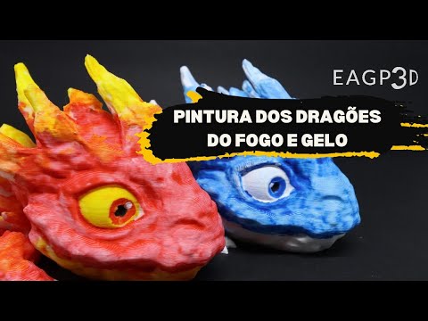 Dragão articulado com kit para pintura